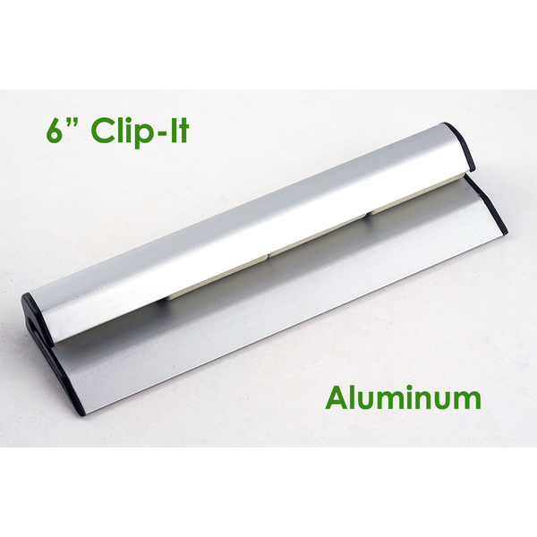 Electriduct Clip-It Strip 6" Magnetic Note and Paper Holder- Aluminum HM-CSA-6